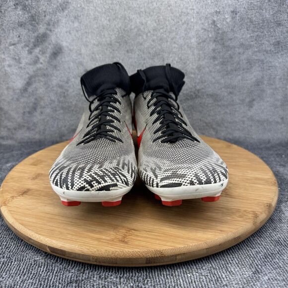 Nike Mercurial Neymar Shoes Mens Size 9 White Black Soccer Cleats FG AO9466-170 - Picture 2 of 10